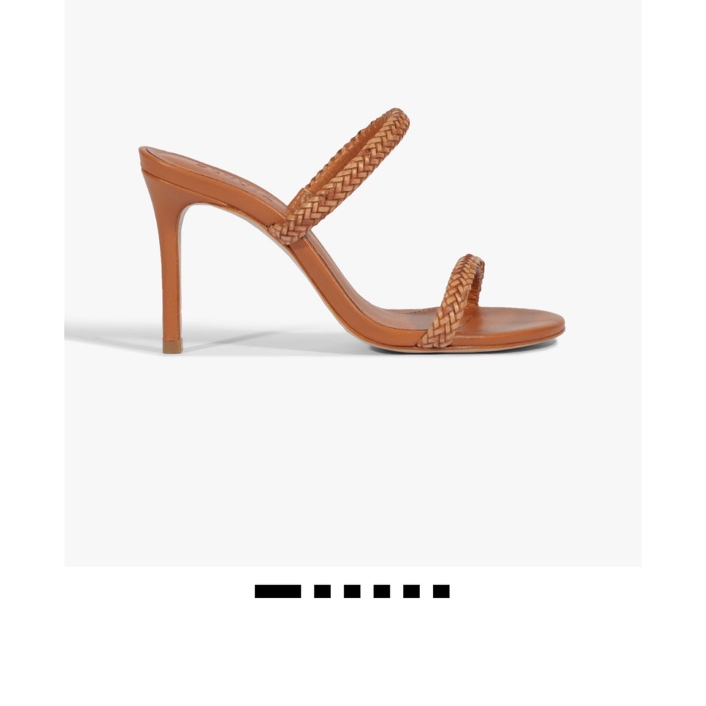 SCHUTZ Taliah Tan woven Braided sandal Heels
